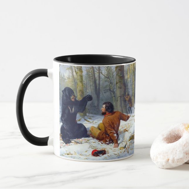 Taza La vida de un cazador a un fuerte arreglo Arthur T (Con donut)
