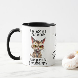 Taza La vida de un gato desordenado comienza después de