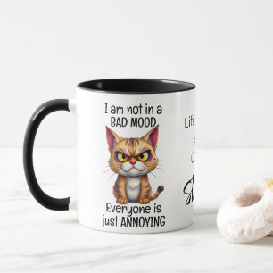 Taza La vida de un gato desordenado comienza después de