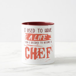 Taza La vida del chef. Divertida idea de regalo.