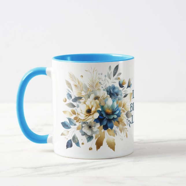 Taza La vida es Bloomin Lovely Añadir tu propia cita (Izquierda)
