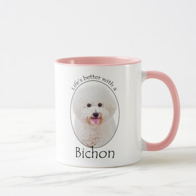 Taza La vida es mejor Bichon Mug (Derecha)