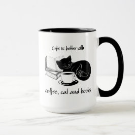 TAZA LA VIDA ES MEJOR CON CAFÉ Y LIBROS CAT