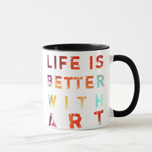 Taza La vida es mejor con el arte (Derecha)