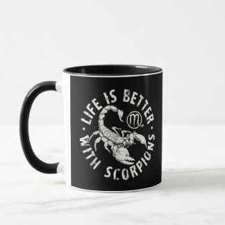 Taza La Vida Es Mejor Con Escorpiones Escorpión Lover M