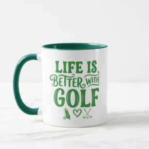 Taza La Vida es Mejor con Golf - Regalo Divertido