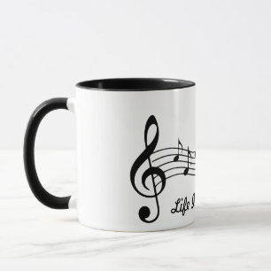 Taza La vida es mejor con la música