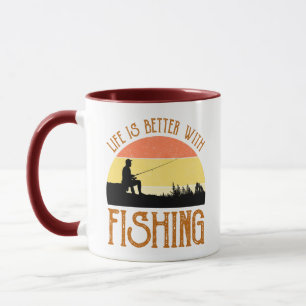 Taza La Vida Es Mejor Con La Pesca
