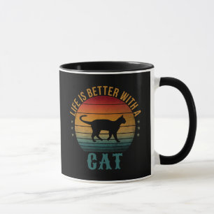 TAZA LA VIDA ES MEJOR CON UN GATO
