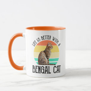 Taza La Vida Es Mejor Con Un Gato Bengalí