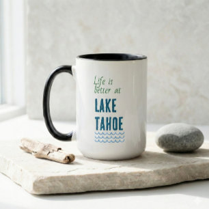 Taza La vida es mejor en el lago