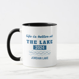 Taza La vida es mejor en el lago
