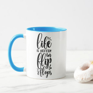 Taza La Vida Es Mejor En Flip Flops Mug