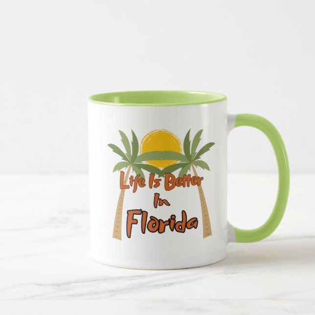 Taza La vida es mejor en Florida (Derecha)