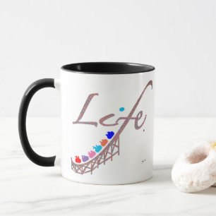 Taza La vida es una montaña rusa