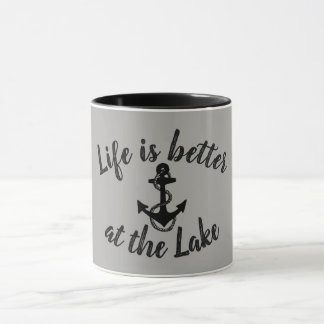 Taza LA VIDA NÁUTICA ES MEJOR EN EL LAGO Y EL ancla