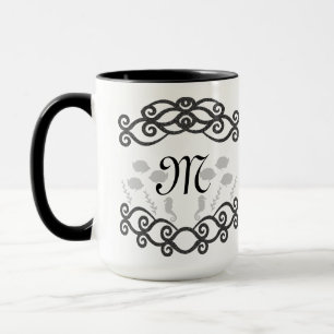 Taza La vida oceánica con un marco decorativo para los