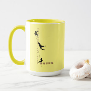 Taza La vida vertical - Diseño de escalada rocosa