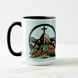 Taza La vieja cruz cristiana dura