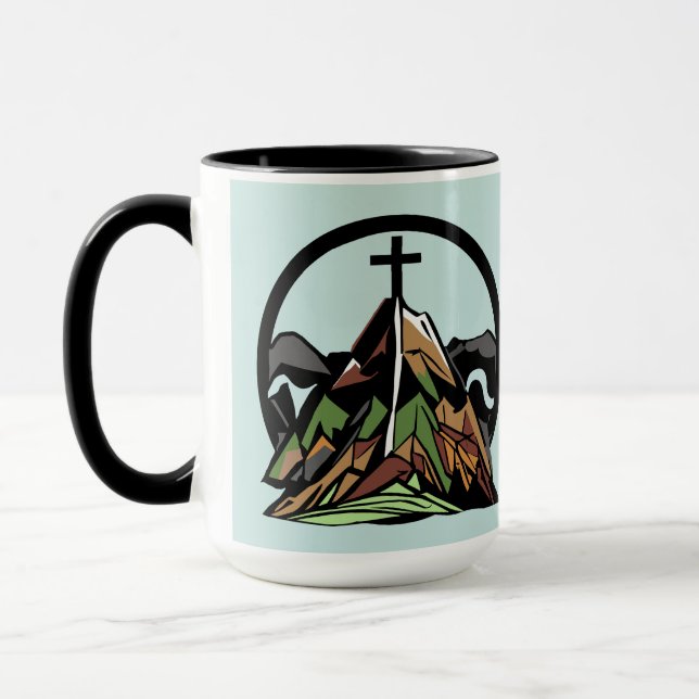 Taza La vieja cruz cristiana dura (Izquierda)