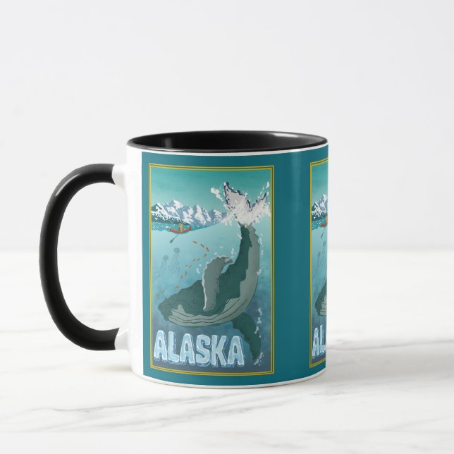 Taza La vieja escuela de viajes de Alaska (Izquierda)
