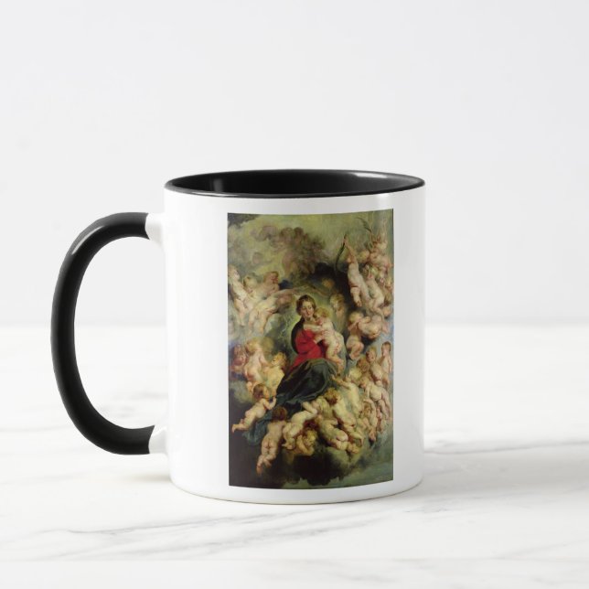 Taza La Virgen y el niño rodeados (Izquierda)
