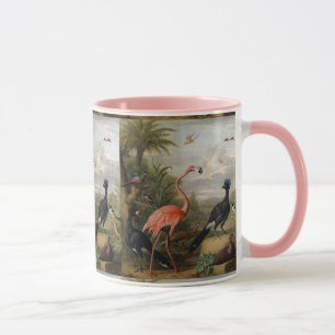 Taza La vitalidad de las aves de Jakob Bogdani en un pa