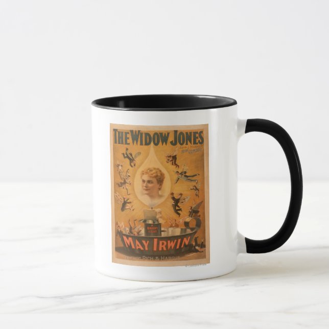 Taza "La viuda Jones" atrayendo a hombres como moscas (Derecha)