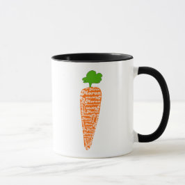 Taza La zanahoria en Galés es Imbécil - idiomas