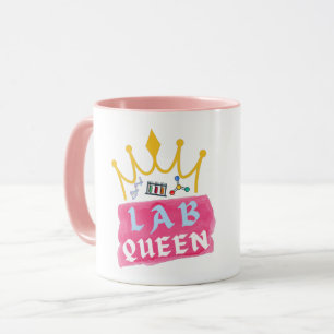 Taza Lab Queen - Chica de laboratorio