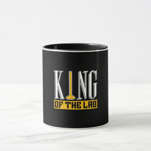 Taza Lab Tech King Del Técnico Laboratorio
