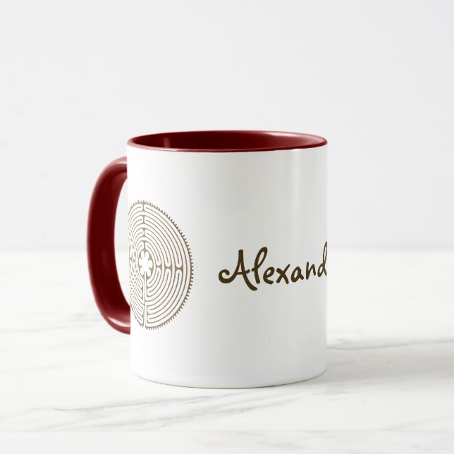 Taza Laberinto de Chartres - Símbolo espiritual Antigüe (Anverso izquierdo)
