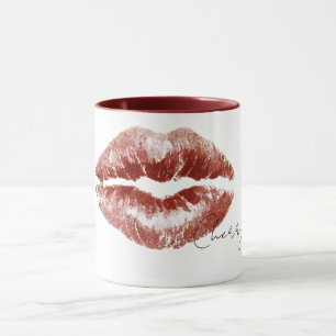 Taza Labios rojos de cereza beso