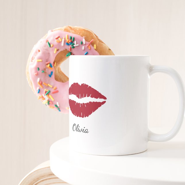 Taza Labios rojos, regalo de pareja El día de San Valen (Subido por el creador)