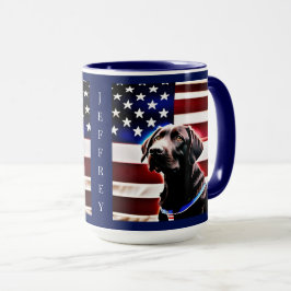 Taza Laboratorio de chocolate con bandera estadounidens