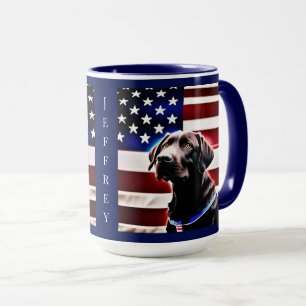 Taza Laboratorio de chocolate con bandera estadounidens