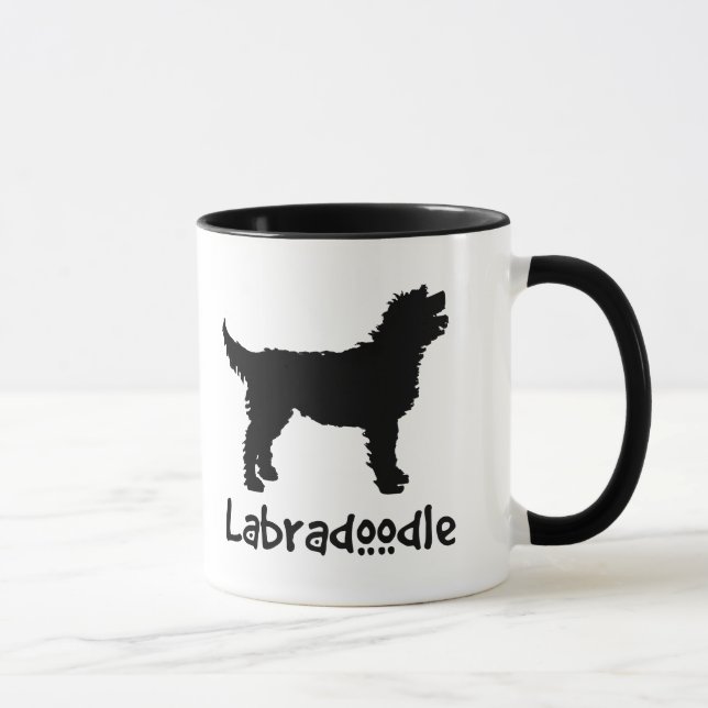 Taza Labradoodle con el texto fresco (Derecha)