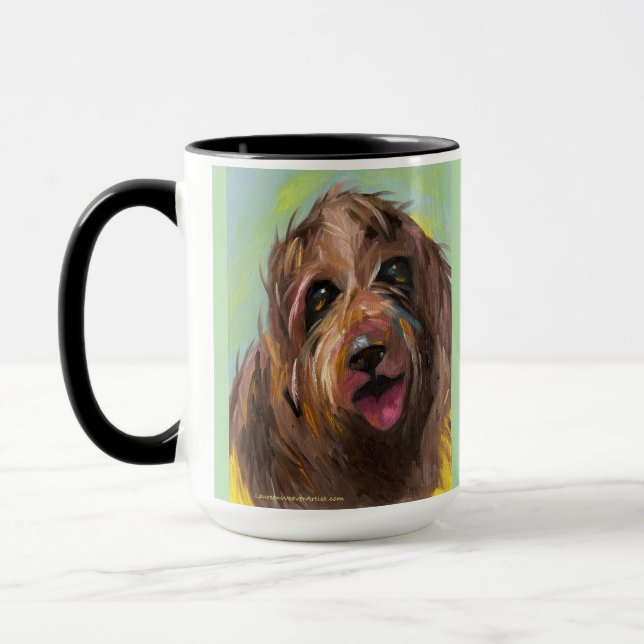 Taza Labradoodle | Mug de dos tonos, 15 oz (Izquierda)