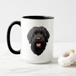 Taza Labradoodle Perro Negro