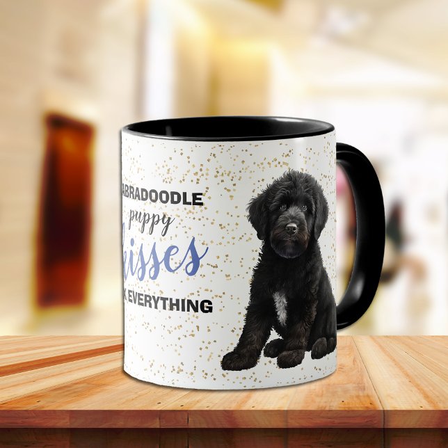 Taza Labradoodle Puppy Kiss Arreglar todo (Subido por el creador)