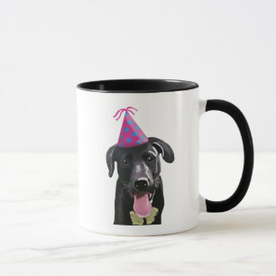 Taza Labrador negro con Gorra Fiesta