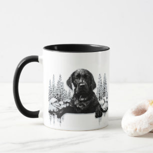 Taza Labrador negro perezoso