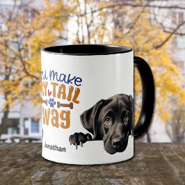 Taza Labrador negro perro recuperador haces mi perilla 