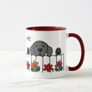 Taza Labrador negro que le mira