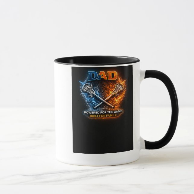 Taza Lacrosse Dad Shield – Cargado para el Juego D (Derecha)
