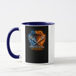 Taza Lacrosse Dad Shield – Cargado para el Juego D