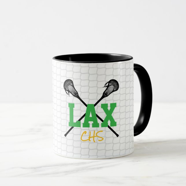 Taza Lacrosse Stix Net Team Colours School Sports Lax (Anverso derecho)