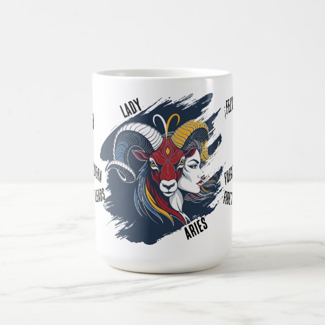 Taza Lady Aries - Coffee Mug Horóscopo Mujer (Centro)
