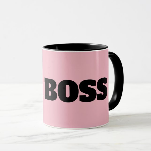 TAZA LADY BOSS PINK COFFEE MUGS (Anverso derecho)