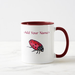 Taza Lady Bug Mug (Personalice con el nombre)